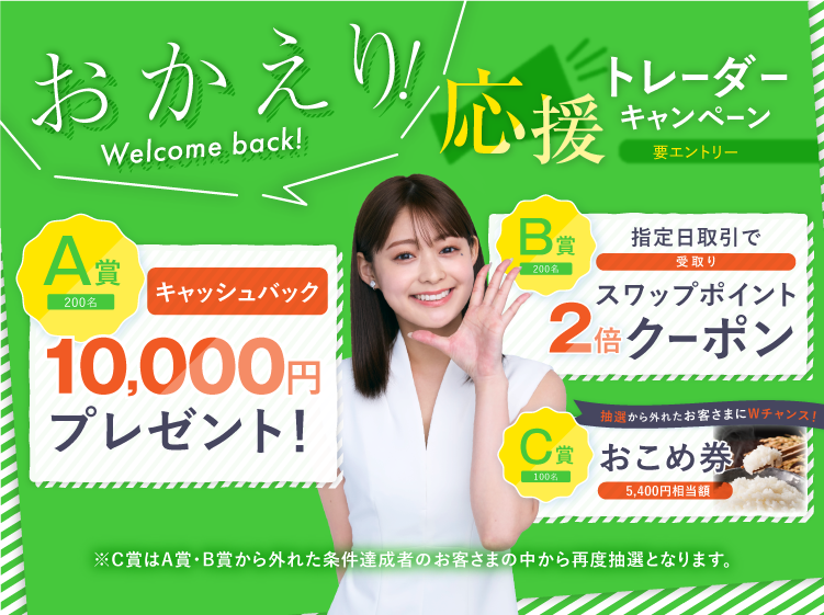 ウェルカムバック！おかえりトレーダー応援キャンペーン